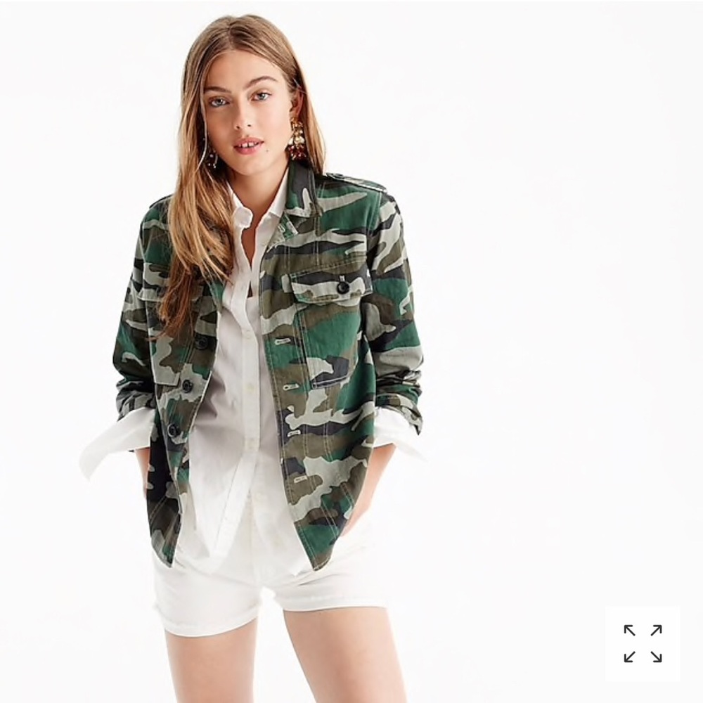 J. Crew camouflage utility jacket